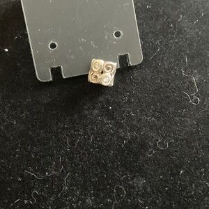 Pandora sterling silver charm bead with CZs.